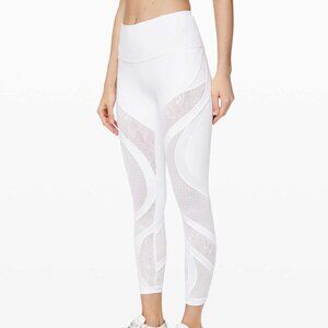 Lululemon White Lace Wunder Under High-Rise Tight 25 Full-On® Luxtreme Leggings